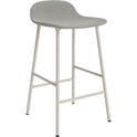 Form Bar Stool 65 Cm Full Upholstery Light Grey Steel