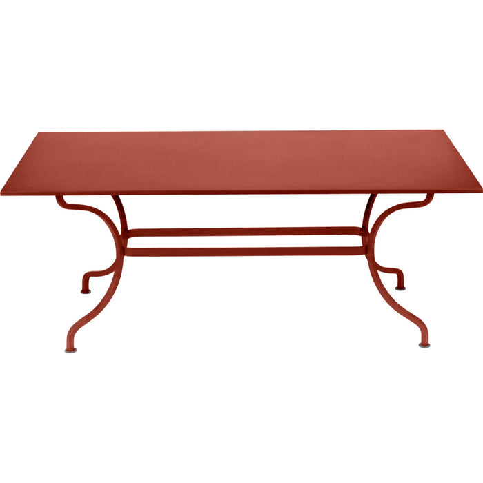 Photo of Romane Table 180 x 100 cm, Red Ochre - Outdoor dining table - Red - Metal