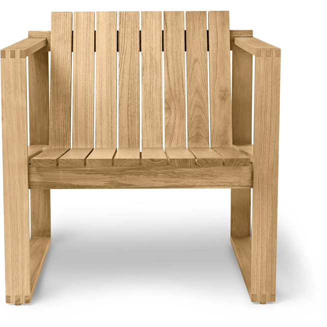 Photo of Carl Hansen - Bk11 Untreated Teak - Outdoor armchairs - Bodil Kjær - Wood