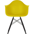 Eames Plastic Armchair Daw - 34 Mustard - Black Maple - Matstolar - Charles & Ray Eames - Gul - Metall/trä/plast