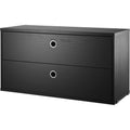 Thumbnail photo of String drawer unit 78x30, Black stained ash - Shelving - Nils Strinning - Black - Wood