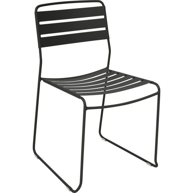 Photo of Surprising Chair, Liquorice - Outdoor dining chairs - Harald Guggenbichler - Black - Metal