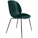 Beetle Dining Chair Un-upholstered - Black Metal Legs