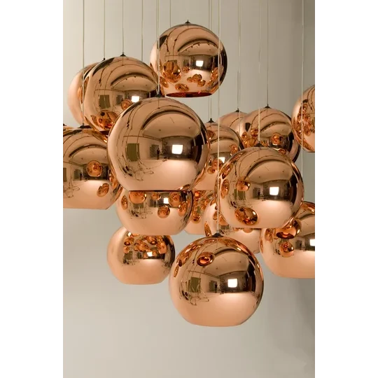 Copper Round LED Pendant Lamp