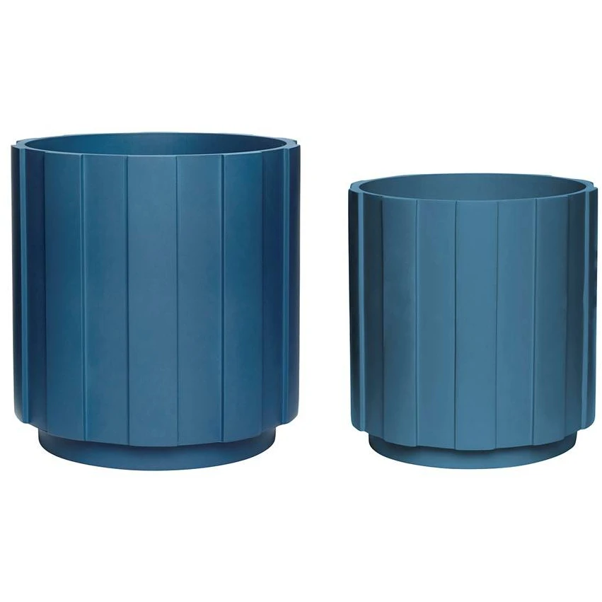 Flower Pot Set Petrol Blue