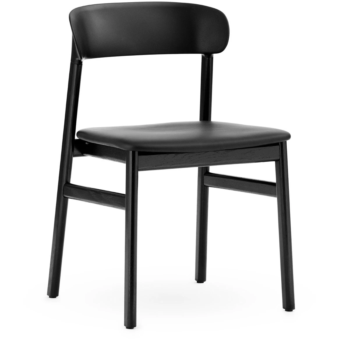 Herit Chair Leather-black Oak Black