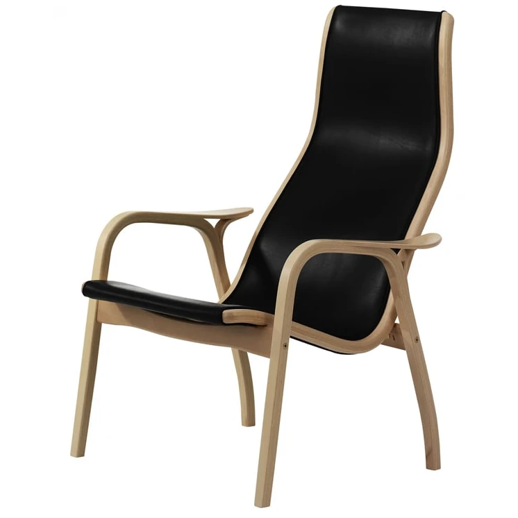 Lamino Armchair Black-saddle Leather-oiled Oak