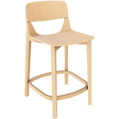 Leaf Stool with Backrest Low