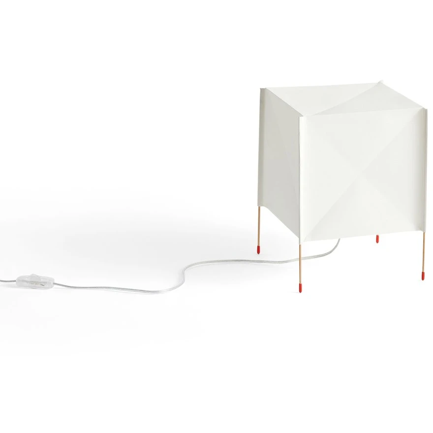 Paper Cube Table Lamp White