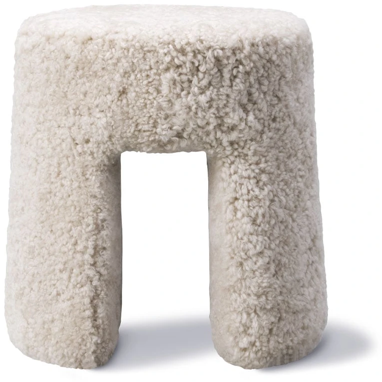 Sequoia Bean Pouf Sheepskin Moonlight