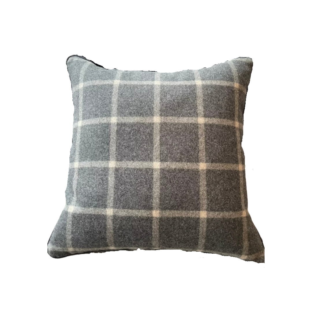 Chequered Wool Pillow Cover