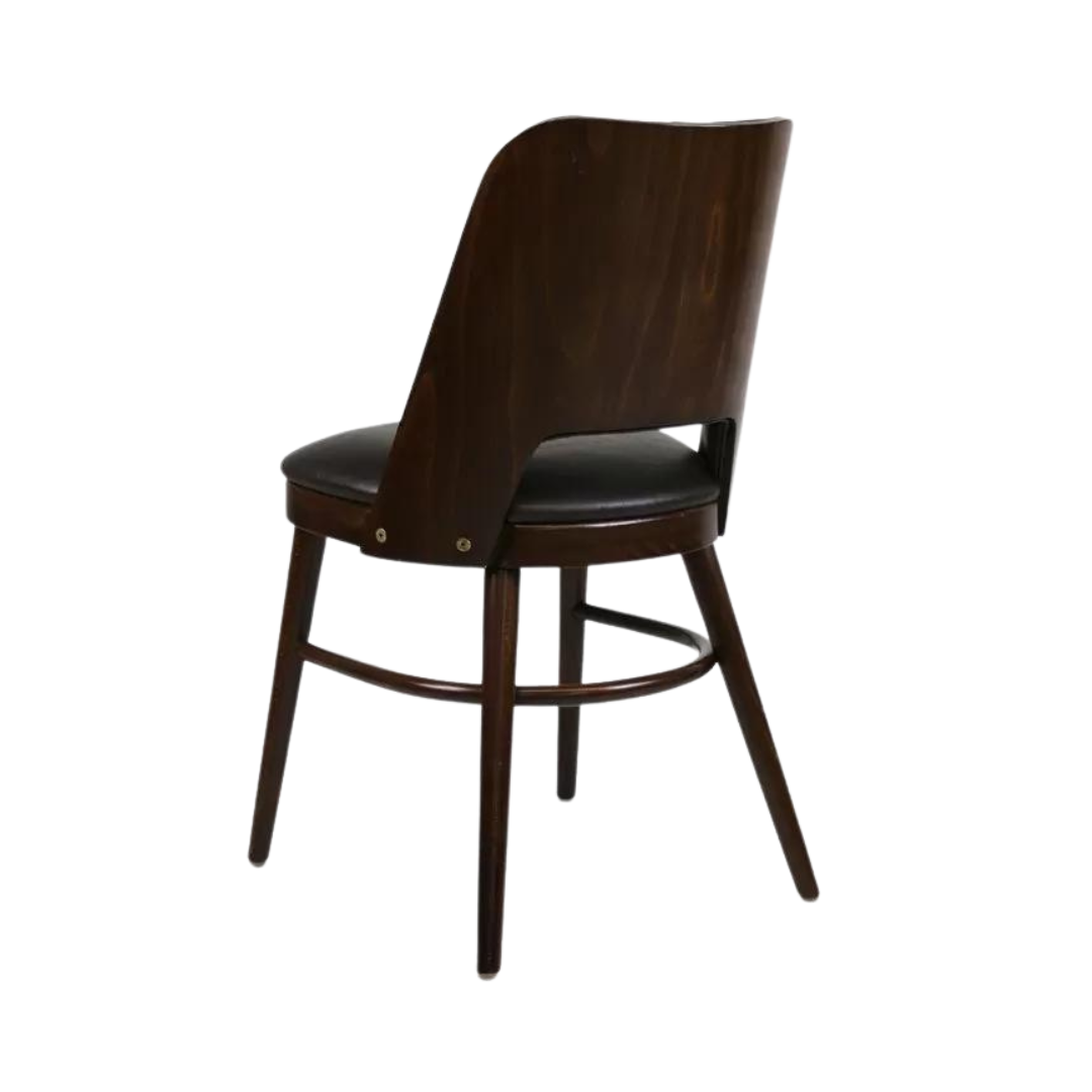 Nila Chair | Padded Seat + Wooden Back