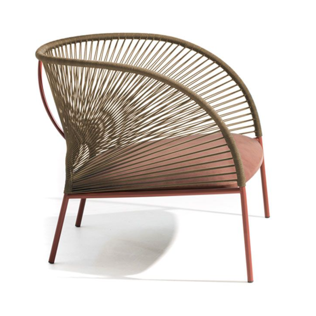Yumi Armchair with Woven Back