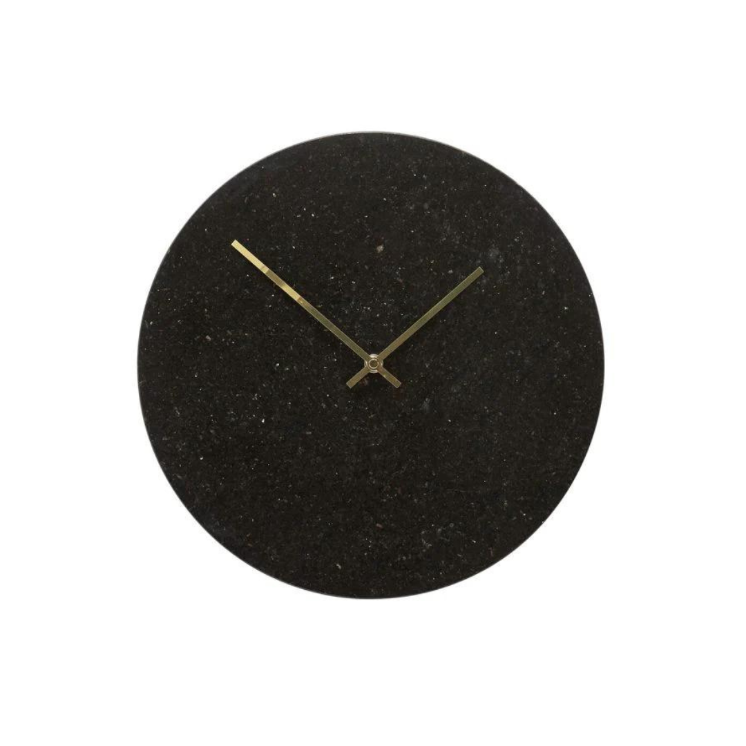 Wall clock - black / gold