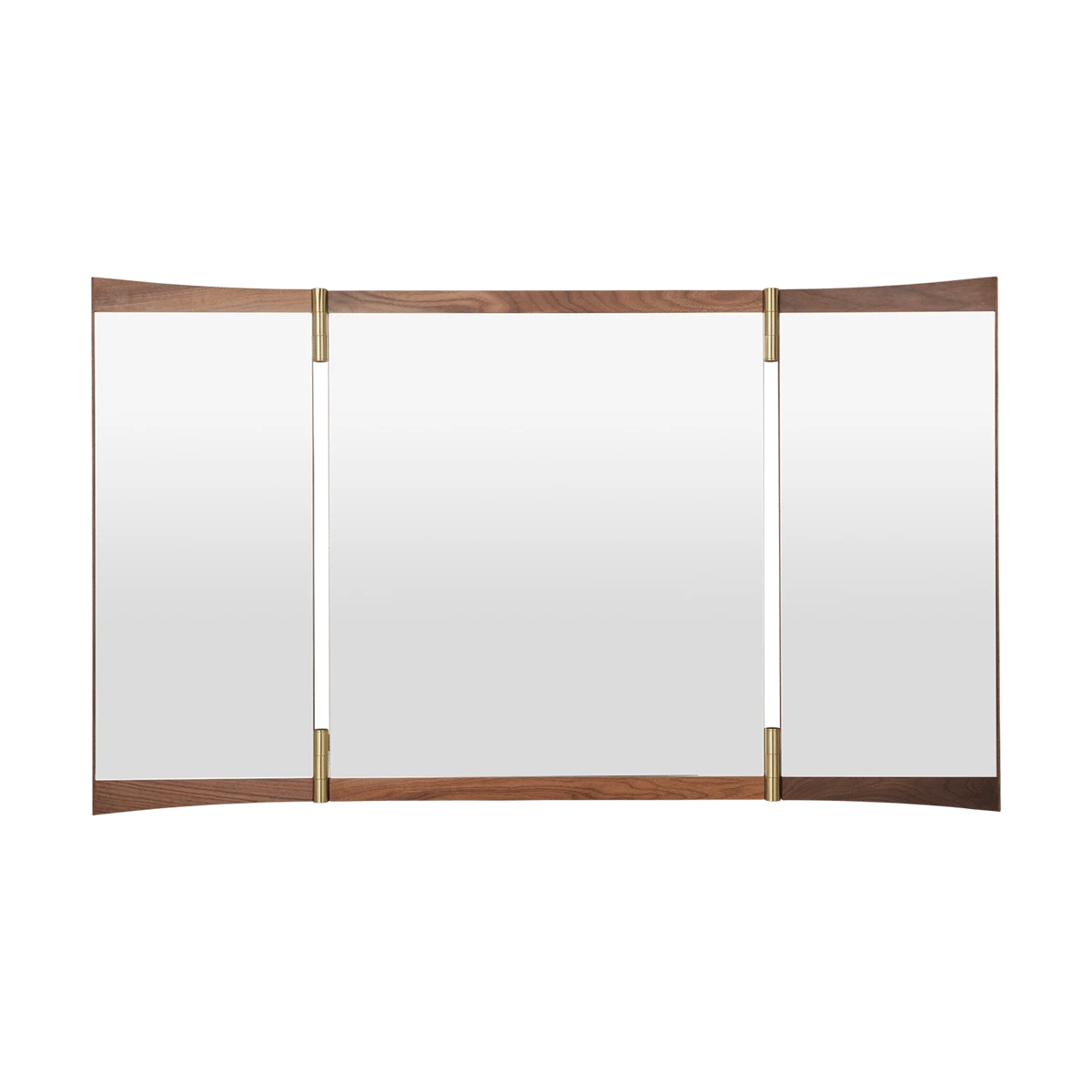 Vanity Mirror 3 Walnut-brass