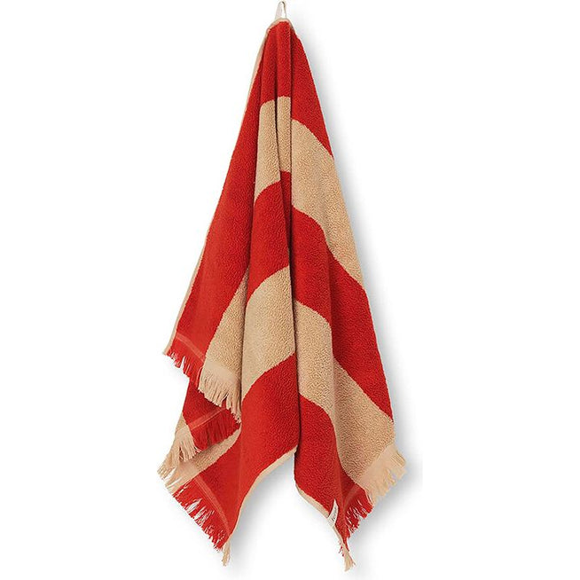 Photo of Alee Towel - Håndklæde - Light Camel / Red /