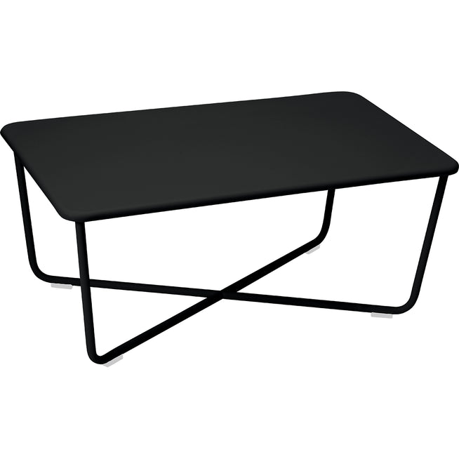 Photo of Croisette Low Table 97 X 57 Cm, Liquorice - Småbord & Sidobord Utomhus - Pascal Mourgue - Svart - Metall