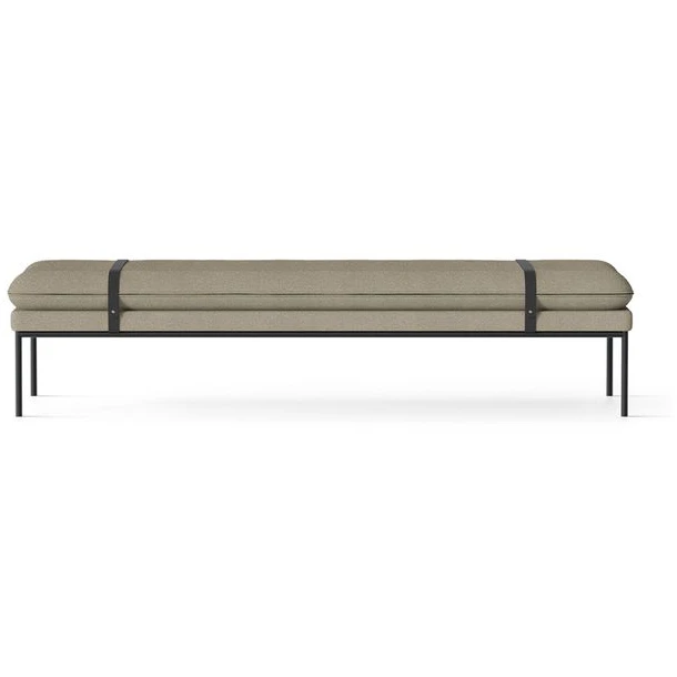 Photo of Turn Daybed - Daybed - Black - Grain - Cashmere - Black Leather - W190 X H42 X D80 X Sh42 Cm