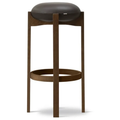 Thumbnail photo of Pioneer Stool 6831 / By Maria Bruun - Skammel - Primo 86-1 Dark Brown / Smoked Oak Stained - Ø42 X H77 Cm