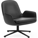 Era Lounge Chair Low Swivel Black Alu