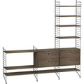 Thumbnail photo of String Floor Headboard 200, Black, 2-pack - Shelving - Nils Strinning - Black - Metal