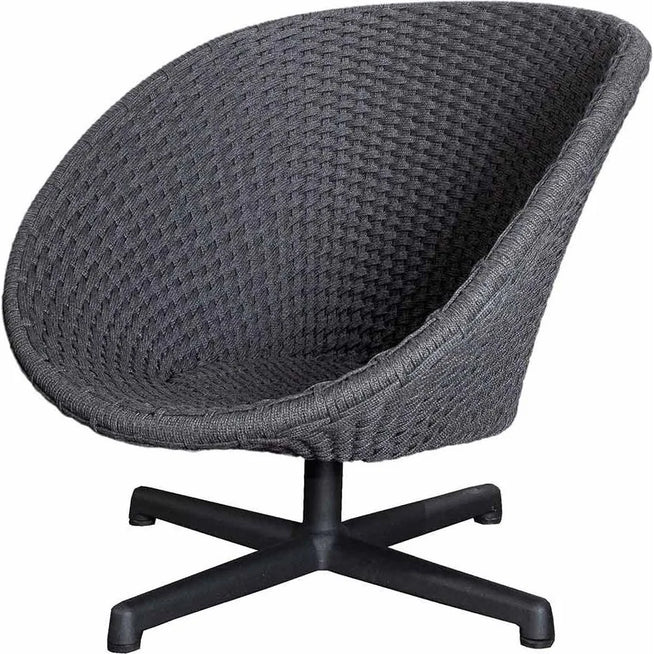 Photo of Peacock Swivel Armchair Dark Grey, Aluminium Legs