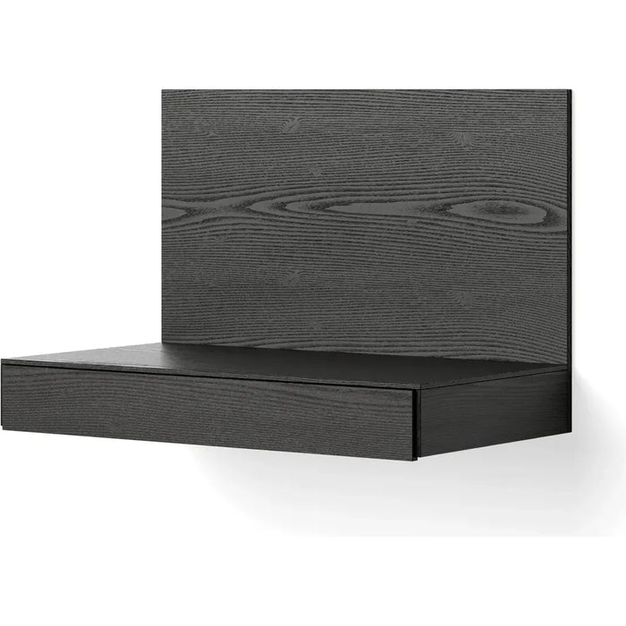 Photo of Tana Wall Mounted Desk - Shelf - Black Stained Oak - H57,8 X W84,8 X D47,3 Cm