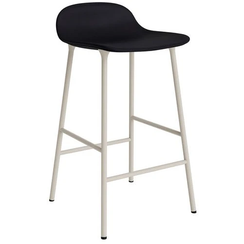 Photo of Form Bar Stool 65 Cm Full Upholstery Light Grey Steel
