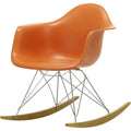Eames Plastic Armchair Rar - 43 Rusty Orange - Chrome Base - Golden Maple - Matstolar - Charles & Ray Eames - Orange - Metall/trä/plast