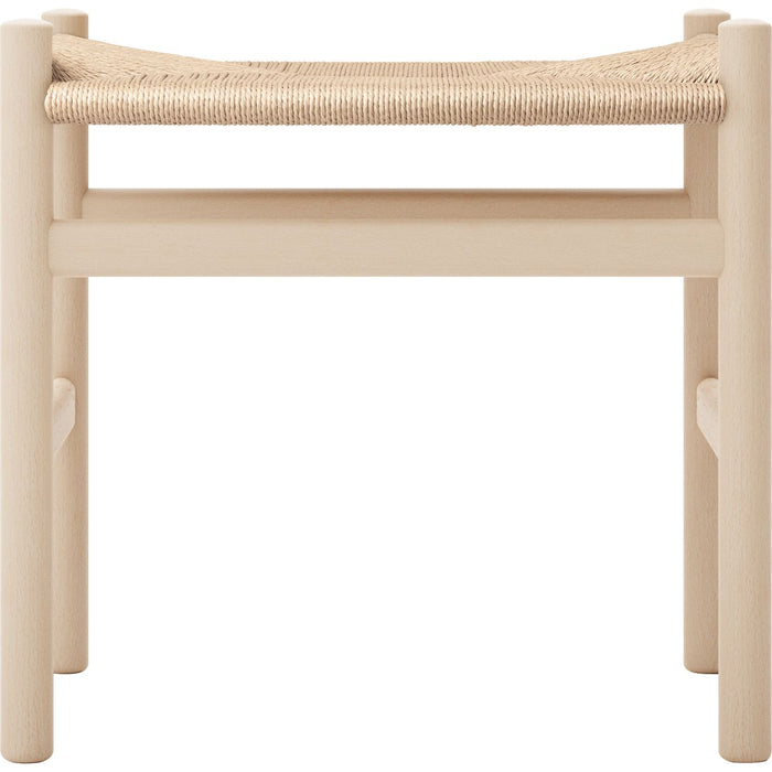 Photo of Carl Hansen - Ch53, beech, soaped, natural braided, 43 cm - footstools - Hans J. Wegner - Wood-coloured - Paper/wood