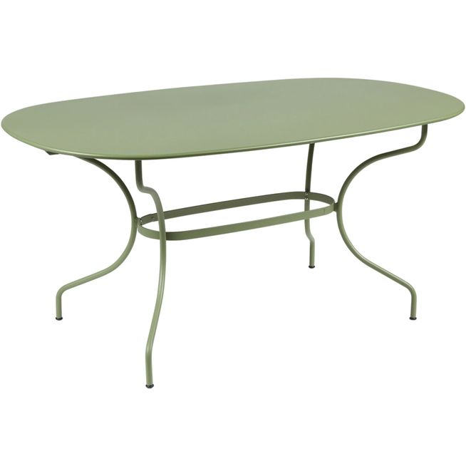 Photo of Opéra+ Oval Table 160 X 90, Cactus - Outdoor Dining Table - Green - Metal