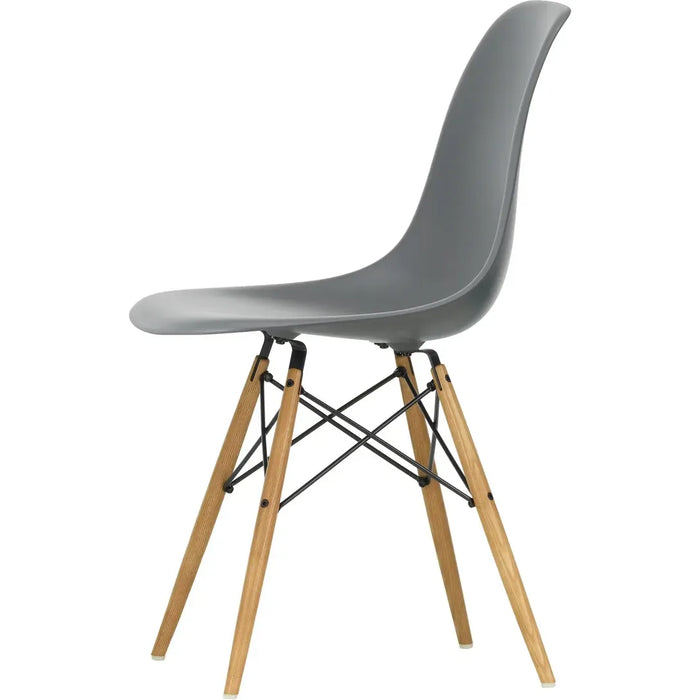Photo of Eames Plastic Chair Dsw - 56 Granite Grey - Ash Honey Tone - Dining Chairs - Metal/wood/plastic