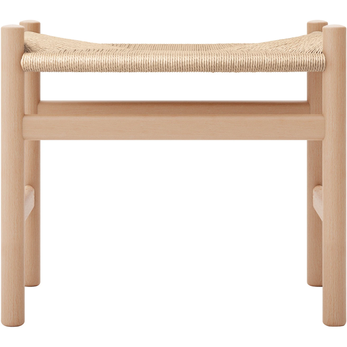 Photo of Carl Hansen - Ch53, beech, oiled, natural braided, 39 cm - footstools - Hans J. Wegner - Wood-coloured - Paper/wood