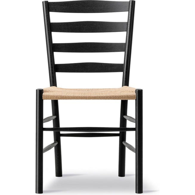 Photo of Klint Armchair 3208 / By Kaare Klint - Spisebordsstol - Black Lacquered Oak / Natural Papercord - W58 X D55 X H85 X Sh45,5 Cm