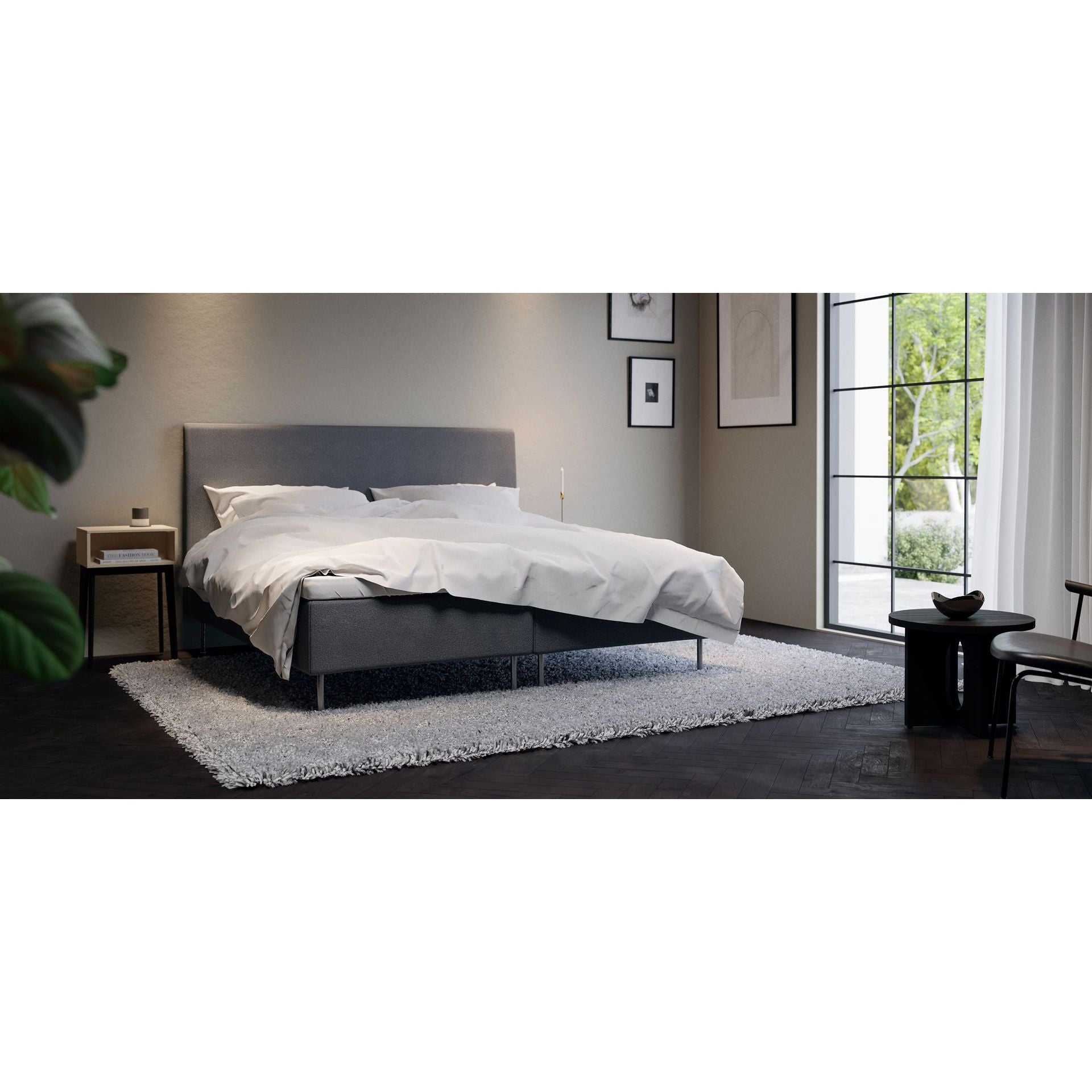 Jensen Contract C2 Nordic Bed (Textile Grey)