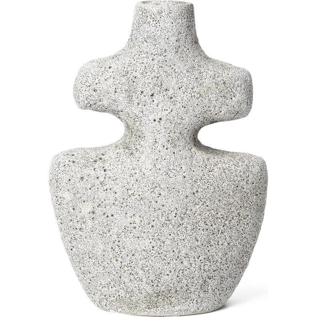 Photo of Yara Candle Holder - Lysestage - Yara Candle Holder - Medium - Grey Pumice - W12 X D5.6 X H17.5 Cm