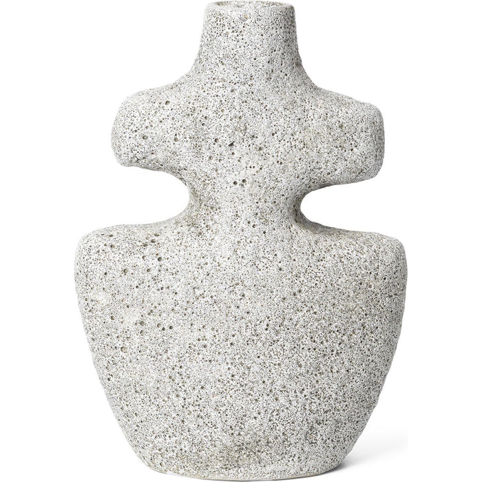 Photo of Yara Candle Holder - Lysestage - Yara Candle Holder - Medium - Grey Pumice - W12 X D5.6 X H17.5 Cm