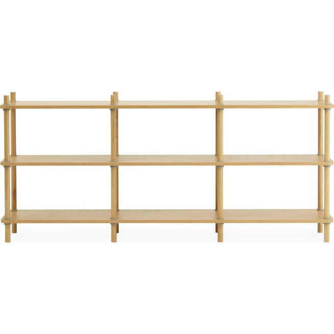 Photo of Jam Reol - Reol - 8 Pæle Eg/grå - H90 X L203 X D38 Cm