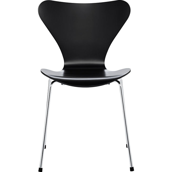 Photo of 3107 Sjuan - Lacquered Beech veneer Black - Dining chairs - Arne Jacobsen - Black - Metal/wood