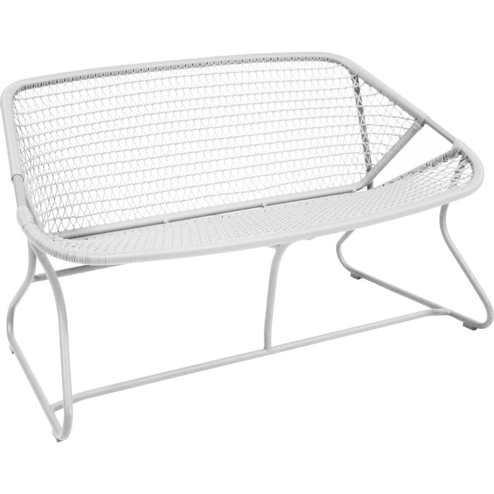 Photo of Sixties Bench, Cotton White - Garden benches - Frédéric Sofia - White - Metal/plastic