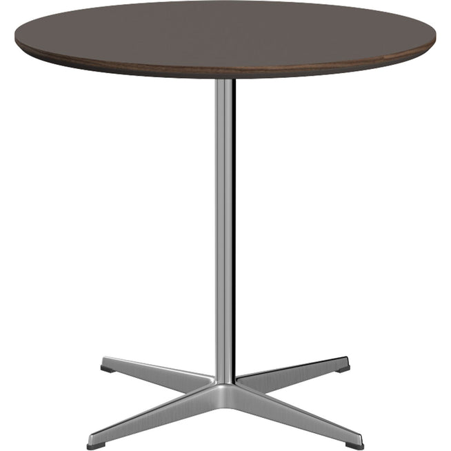 Photo of A622 Circular, Ø75 cm, Laminate Grey, 4-pronged Star Base - Dining Table - Arne Jacobsen,piet Hein - Grey - Laminate/Metal