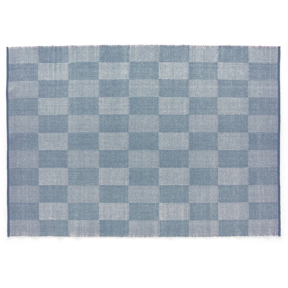 Check Rug S Light Blue