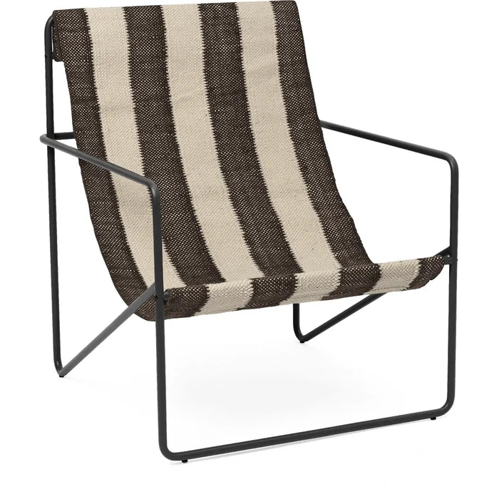 Photo of Desert Chair - Lænestol - Black/off-white/chocolate - W63 X H77,5 X D66 Cm