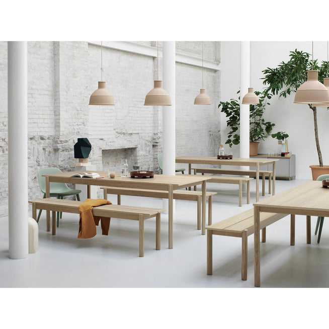 Photo of Linear Wood Bench 110 cm, Oak - Benches - Thomas Bentzen - Wood Coloured - Wood
