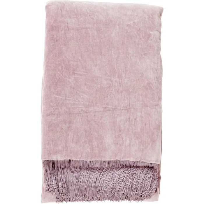 Photo of Velvet Blanket with Fringe - Light Purple