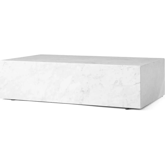 Photo of Plinth Low White Marble - Soffbord - Norm Architects - Vit - Trä/sten