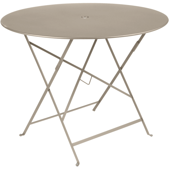 Photo of Bistro Table Ø 96 cm, Nutmeg - Garden table - Beige - Metal