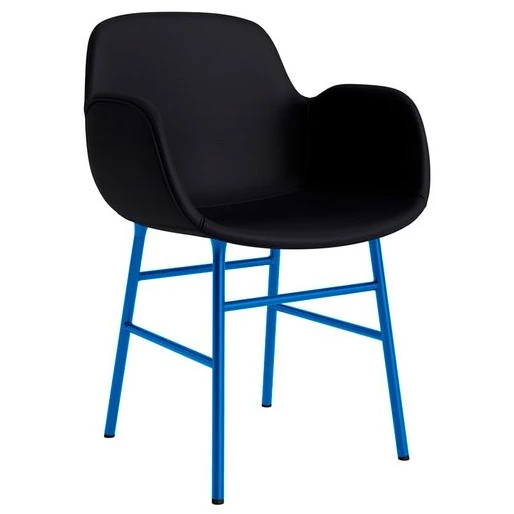 Photo of Form Armchair Full Upholstery Steel - Spisebordsstol - Bright Blue Steel /