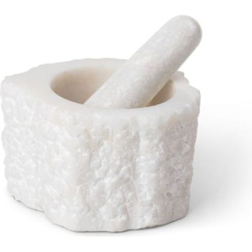 Photo of Petra Mortar - Quartz - Morter - White - B: 14 X H: 9 X D: 12 Cm