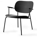 Thumbnail photo of Co Lounge Chair Black Base Black Oak Back, Dakar 0842 - Dining Chairs - Norm Architects - Black - Leather/Metal/Wood/Foam
